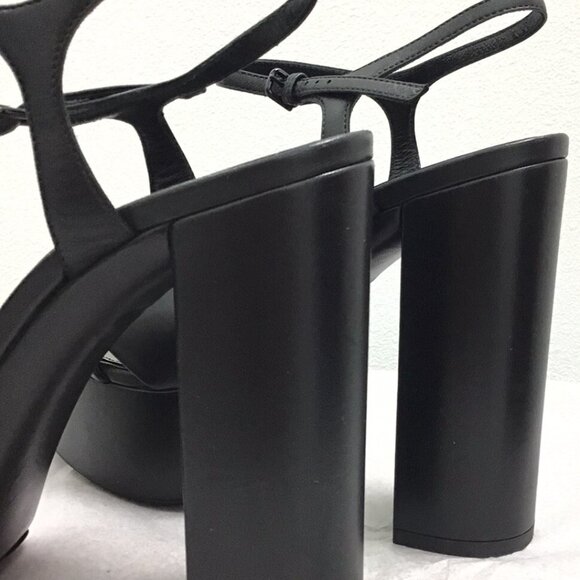 Saint Laurent Black Bianca Knotted Platform Sandal - Picture 8 of 13